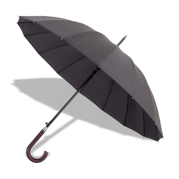 Parasol 16-panelowy Thun, czarny