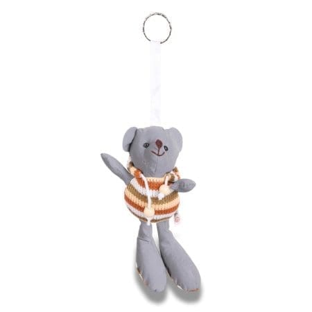 Brelok odblaskowy Teddy, szary