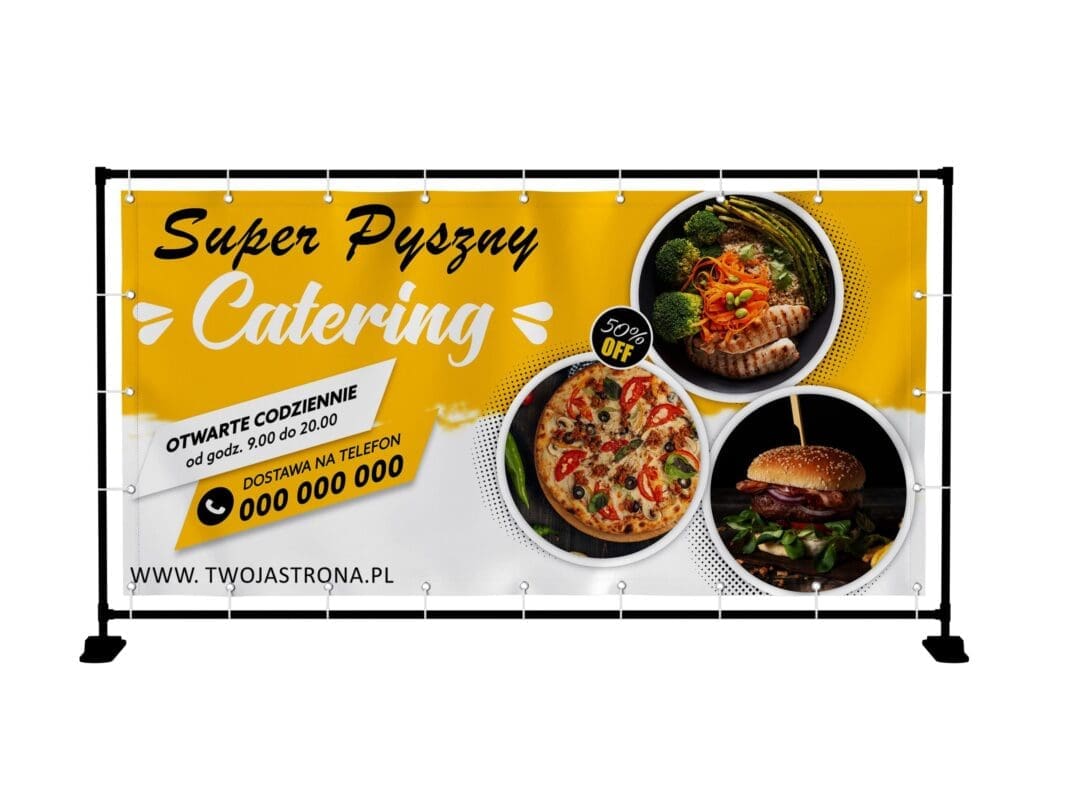 Baner Premium PYSZNY CATERING - 2x1m SUPER JAKOŚĆ!