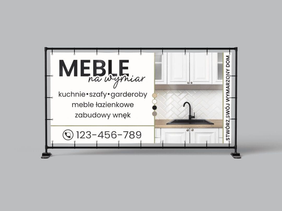 BANER PREMIUM - MEBLE NA WYMIAR - STOLARZ - 200X100 CM - SUPER JAKOŚĆ!