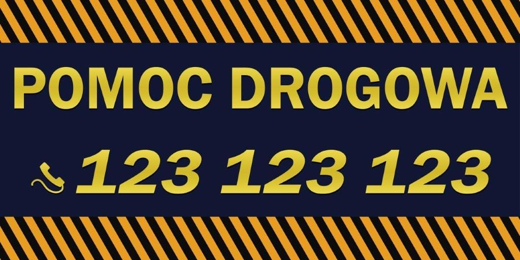 Baner Reklamowy 2 x 1 m - Pomoc Drogowa - Baner Premium - Mocny !