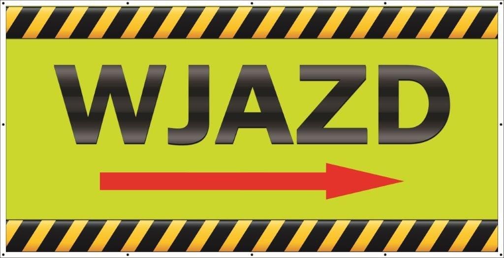 Baner Reklamowy 2 x 1 m -Wjazd - Baner Premium - Mocny !