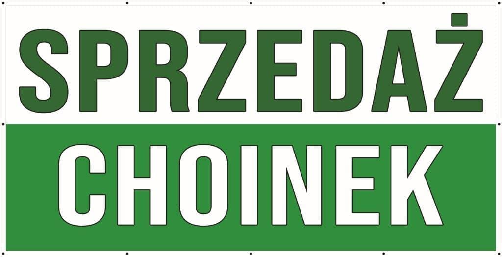 Baner Reklamowy 2 x 1 m - Sprzedaż Choinek - Baner Premium - Mocny !