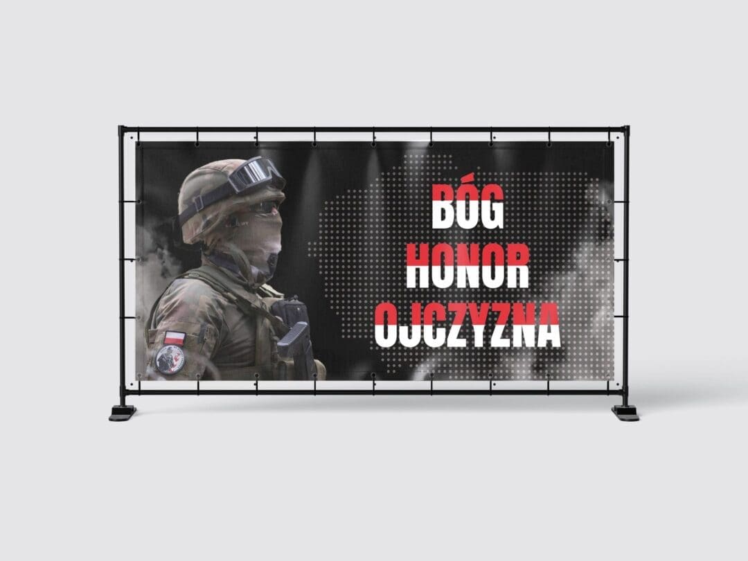BANER PATRIOTYCZNY - BÓG HONOR OJCZYZNA - 200X100 CM
