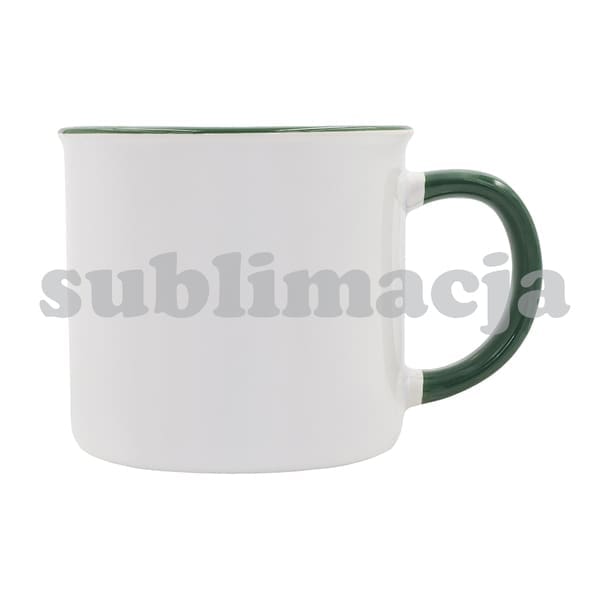 Kubek z powłoką sublimacyjną Ars 400 ml, ciemnozielony