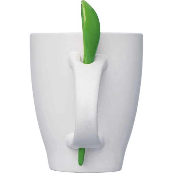 Kubek ceramiczny z łyżeczką 250 ml