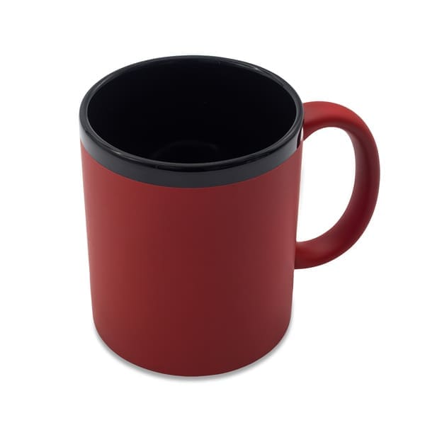 Kubek ceramiczny Velluto 350 ml, czerwony