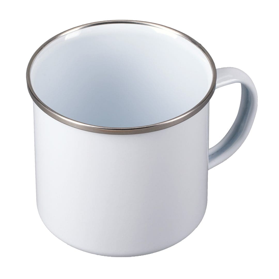 Kubek emaliowany Oldie 500 ml, biały - druga jakość