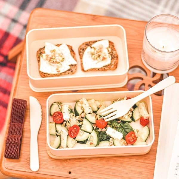 Lunch Box Podwójny Machico, beżowy