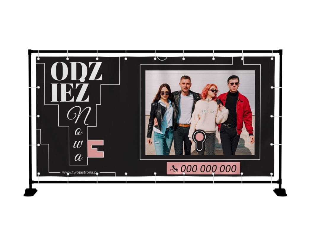 BANER PREMIUM - ODZIEŻ NOWA UŻYWANA - 200X100 CM - SUPER JAKOŚĆ!