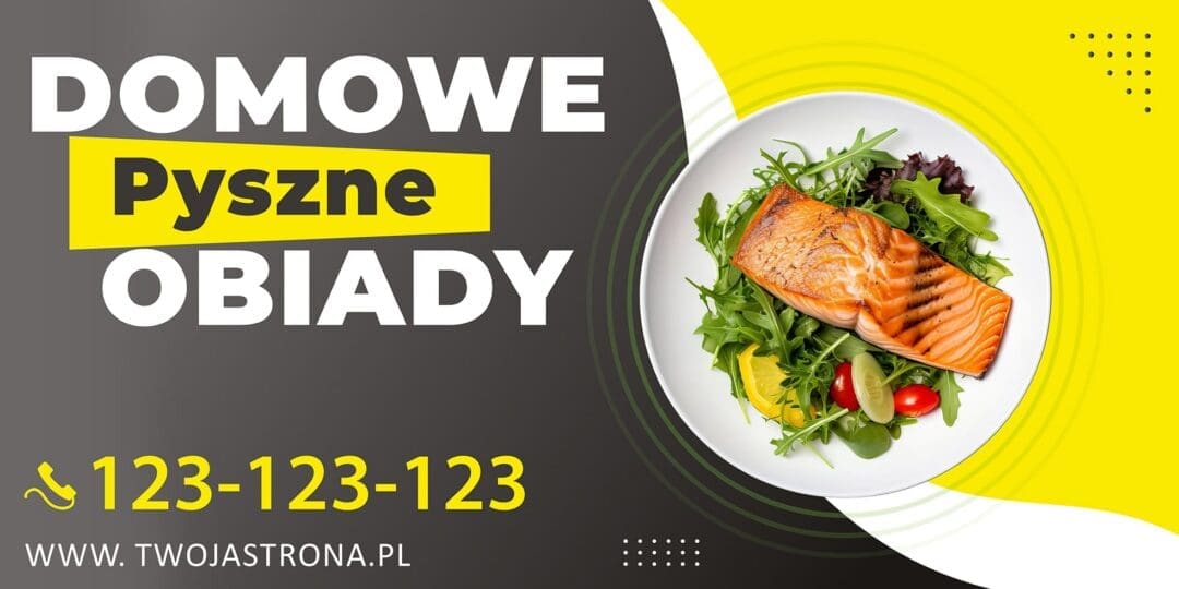 BANER PREMIUM - OBIADY DOMOWE RESTAURACJA - 200X100CM - SUPER JAKOŚĆ!