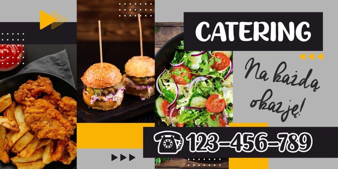BANER PREMIUM - CATERING NA KAŻDĄ OKAZJĘ - 200X100 CM - SUPER JAKOŚĆ!