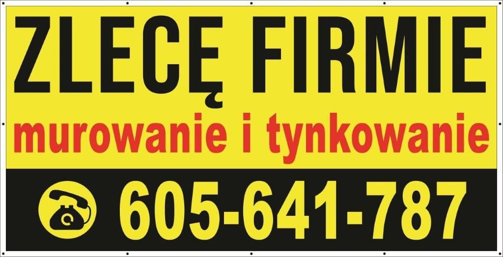 Baner Reklamowy 2 x 1 m -Zlecę firmie- Baner Premium - Mocny !