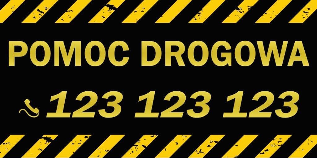 Baner Reklamowy 2 x 1 m - Pomoc Drogowa - Baner Premium - Mocny !