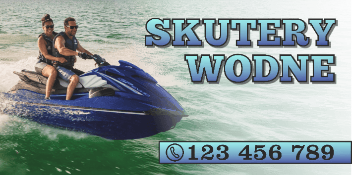 BANER REKLAMOWY - SKUTER WODNY ROWERKI - 200X100 CM
