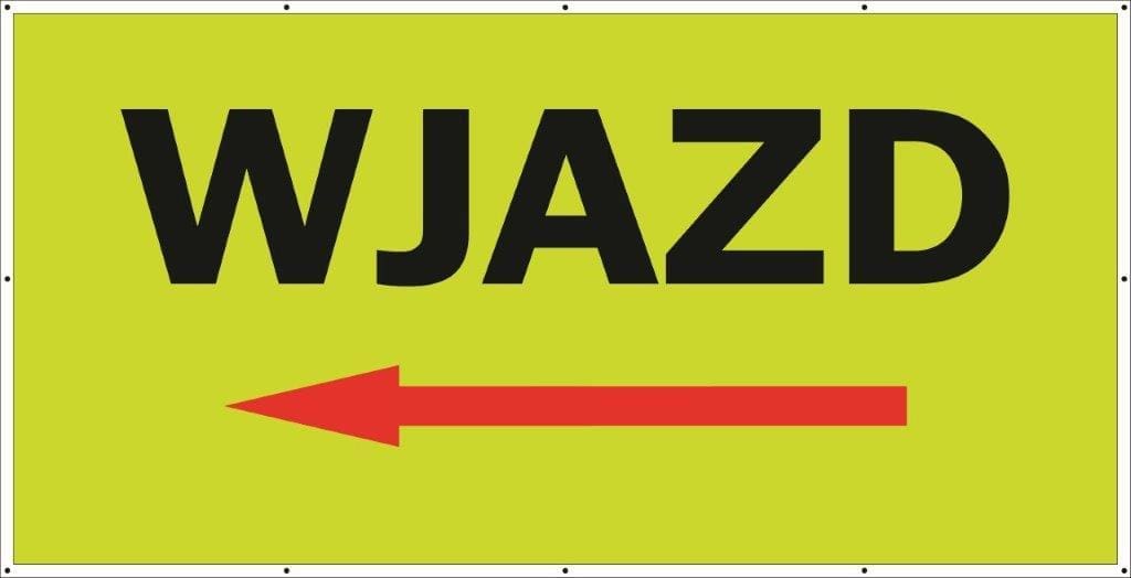Baner Reklamowy 2 x 1 m -Wjazd - Baner Premium - Mocny !