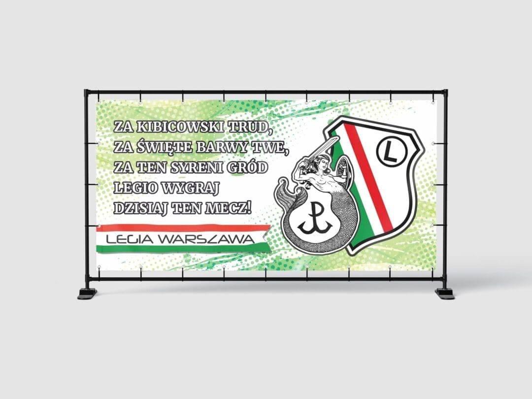 BANER REKLAMOWY - LEGIA WARSZAWA WYGRAJ MECZ- 200X100 CM