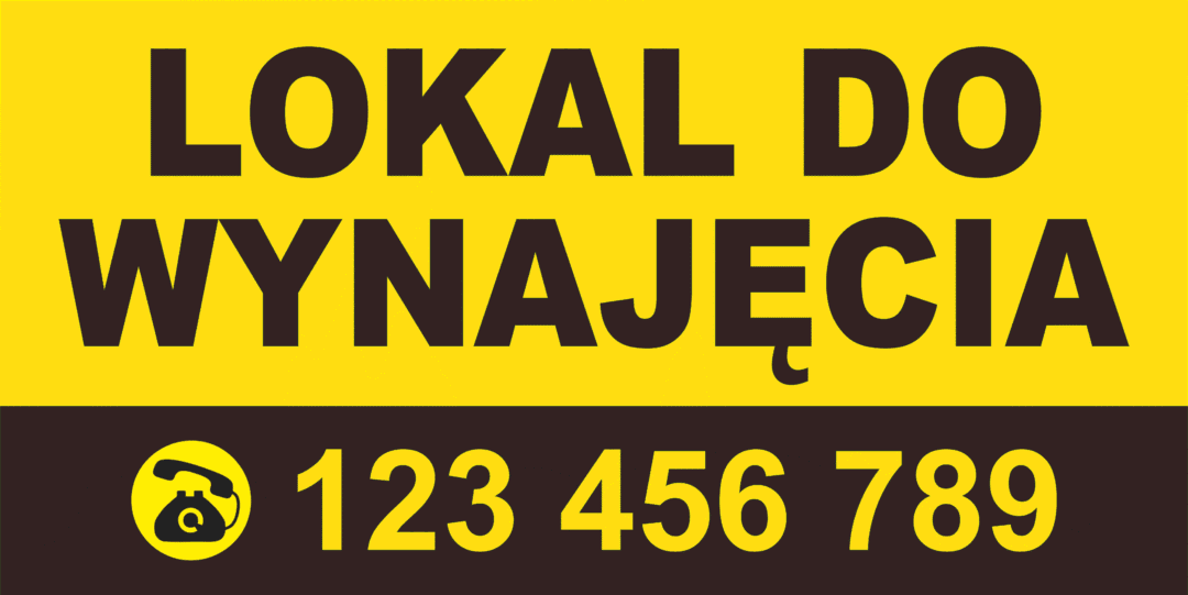 BANER REKLAMOWY - LOKAL DO WYNAJĘCIA WZ. 2 - 200 X 100 CM