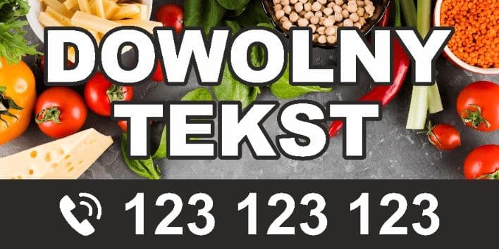BANER REKLAMOWY - DOWOLNY TEKST - wrz2 - 200X100 CM SUPER JAKOŚĆ!