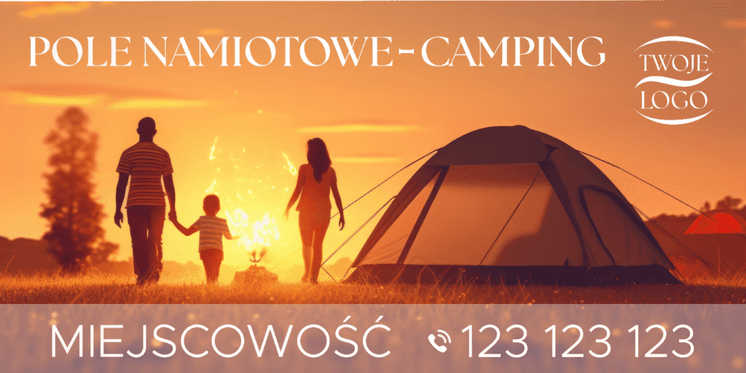 BANER REKLAMOWY - POLE NAMIOTOWE - 200X100 CM - SUPER JAKOŚĆ!