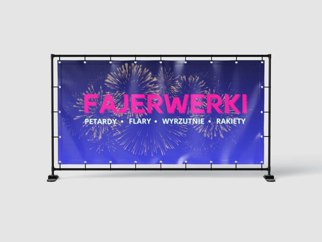 BANER REKLAMOWY - FAJERWERKI - 200 x 100 CM - SUPER JAKOŚĆ!