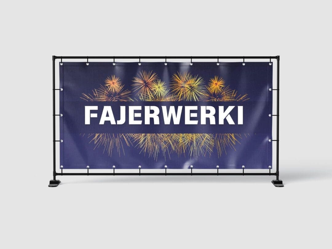 BANER REKLAMOWY - FAJERWERKI - 200 x 100 CM - SUPER JAKOŚĆ!