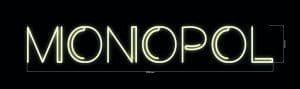 neon LED z napisem “MONOPOL” o wymiarach 2330 x 350 mm