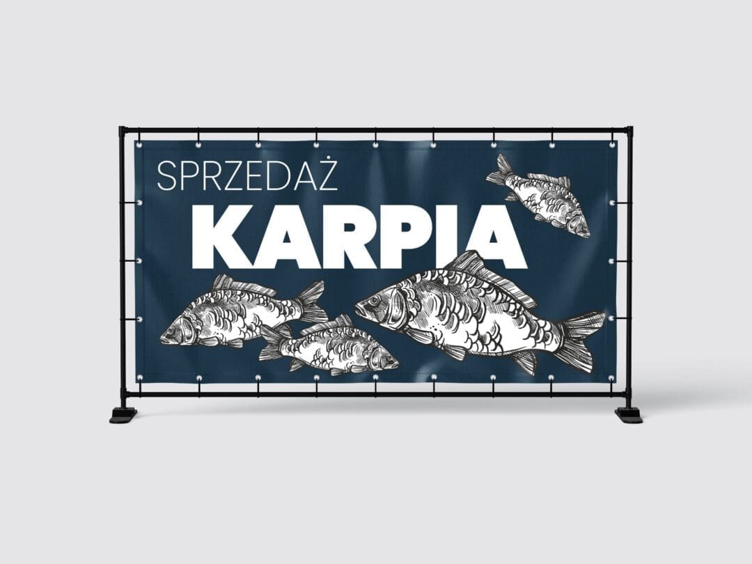 BANER PREMIUM - SPRZEDAŻ KARPIA - 200X100 CM - SUPER JAKOŚĆ!