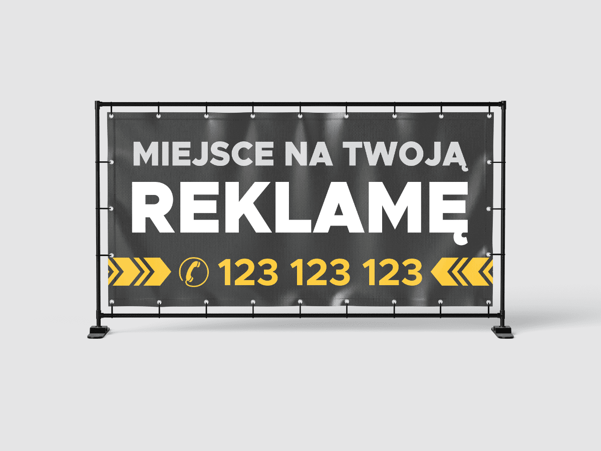 BANER REKLAMOWY - MIEJSCE NA TWOJĄ REKLAMĘ - 200X100 CM - SUPER JAKOŚĆ WZ1