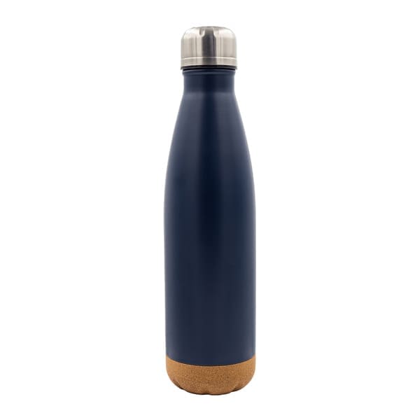 Butelka próżniowa z korkowym spodem Jowi 500 ml, granatowy
