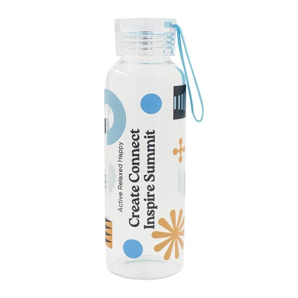 Butelka szklana Azure 500 ml, transparentny