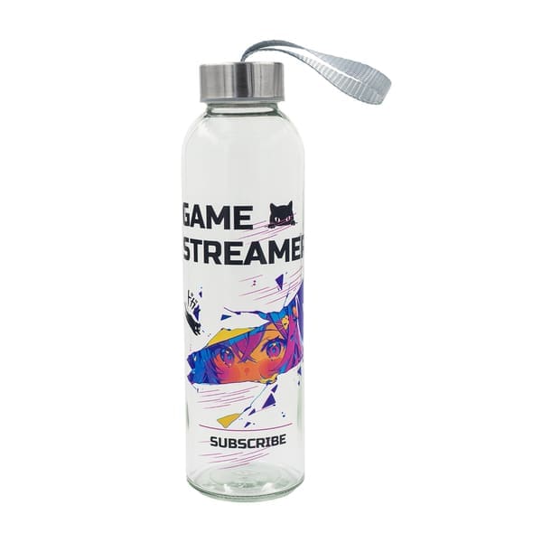 Butelka szklana Aqua Flow 500 ml, transparentny