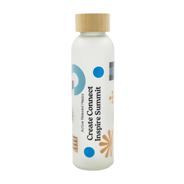 Butelka szklana Melbourne 500 ml, biały