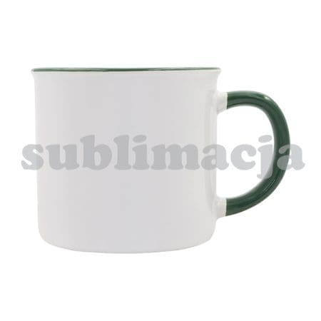 Kubek z powłoką sublimacyjną Ars 400 ml, ciemnozielony