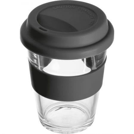 Kubek szklany z pokrywką 300 ml