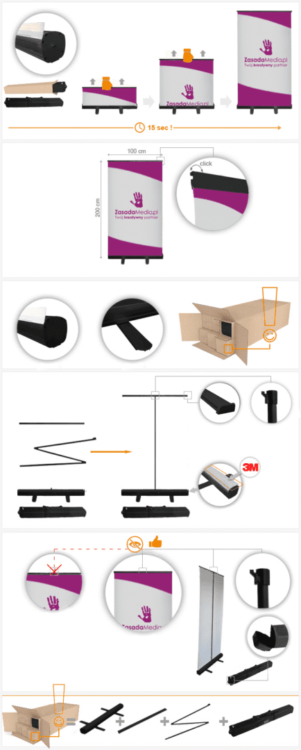 Roll-up Standard Black (100 × 200 cm)