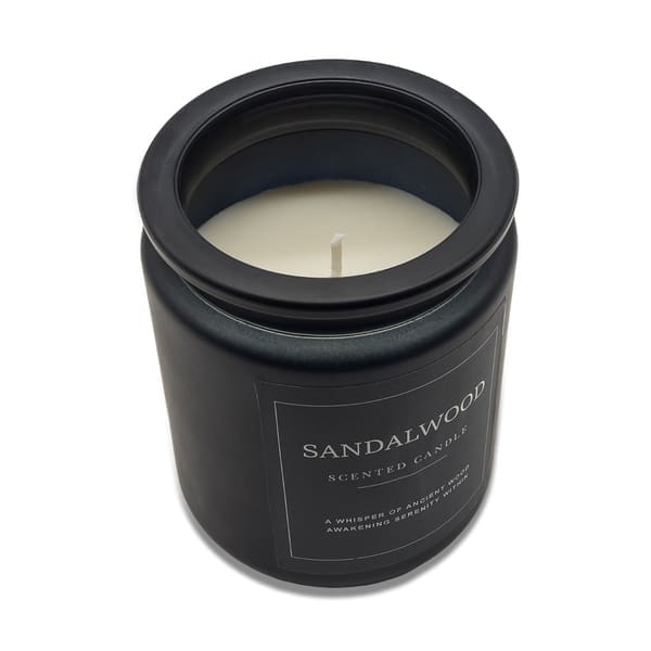 Świeca zapachowa Sandalwood, czarny