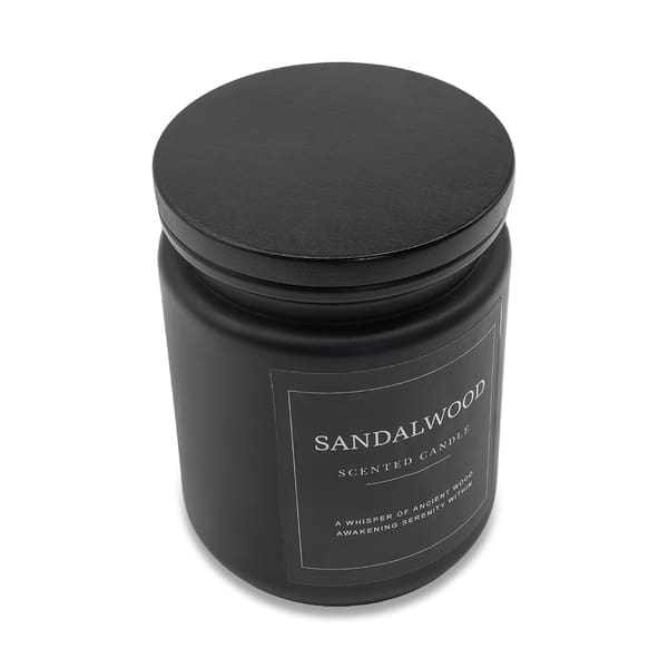 Świeca zapachowa Sandalwood, czarny