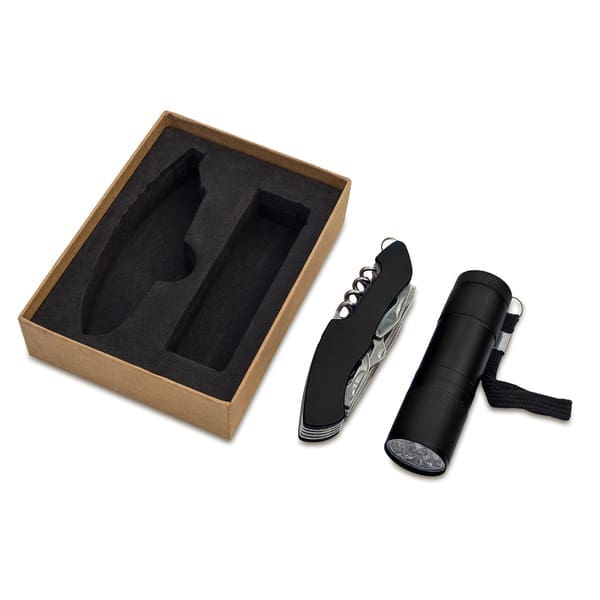 Zestaw narzędzi w pudełku Camden, czarny - druga jakość