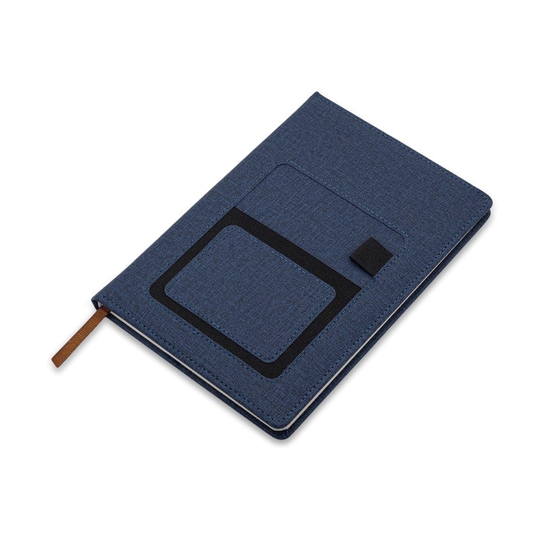 Notes z kieszonką na telefon Irun, granatowy