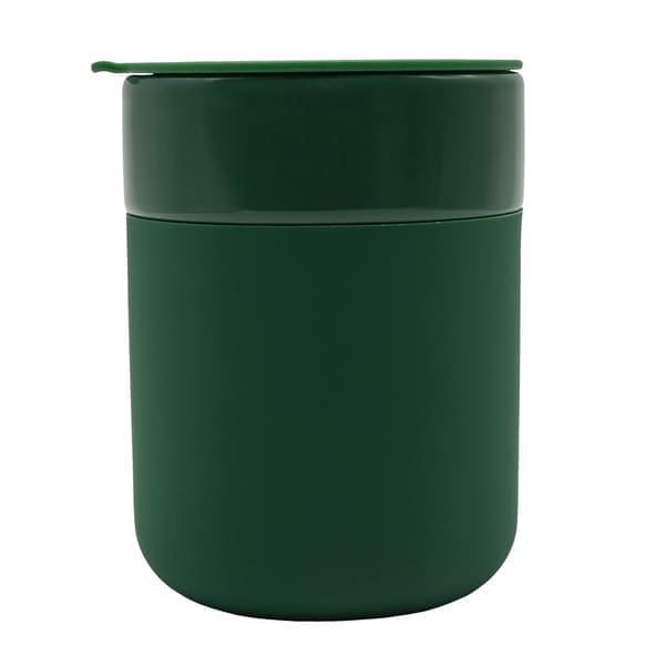 Kubek ceramiczny Caldo 370 ml, ciemny zielony
