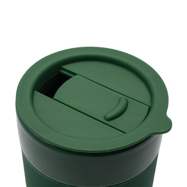 Kubek ceramiczny Caldo 370 ml, ciemny zielony