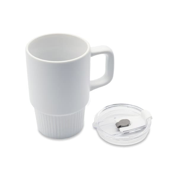 Kubek ceramiczny Azzurro 440 ml, biały