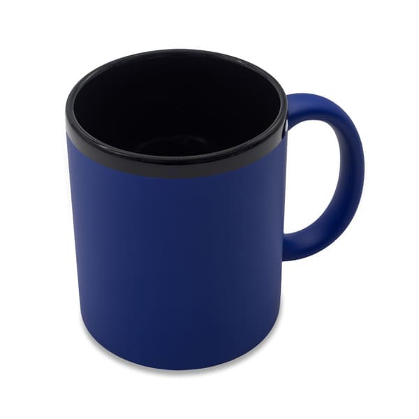 Kubek ceramiczny Velluto 350 ml, niebieski