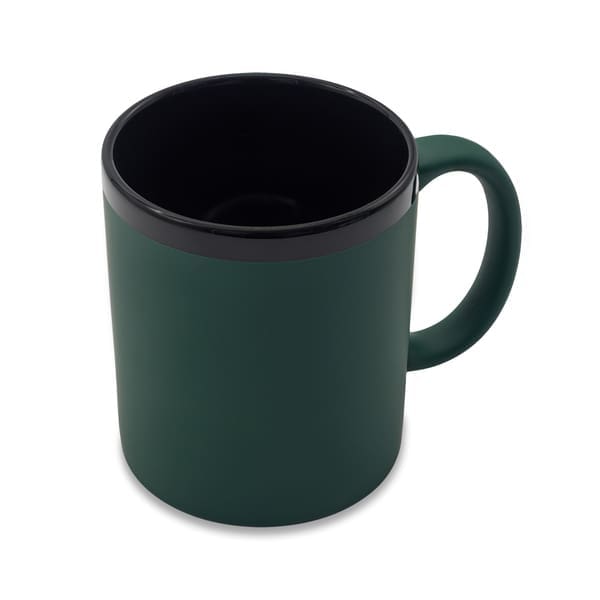 Kubek ceramiczny Velluto 350 ml, ciemny zielony