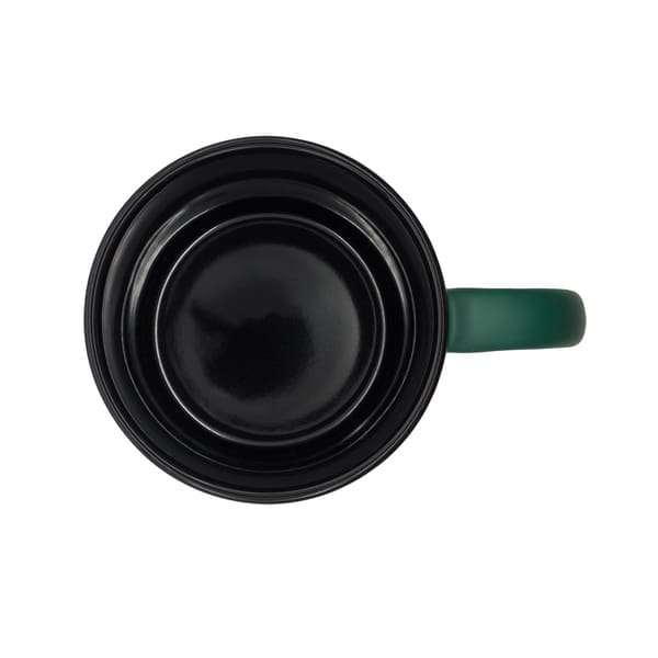 Kubek ceramiczny Velluto 350 ml, ciemny zielony