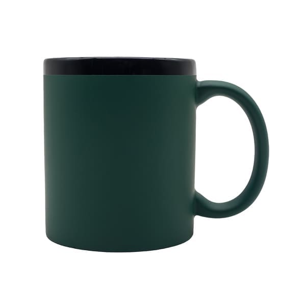 Kubek ceramiczny Velluto 350 ml, ciemny zielony