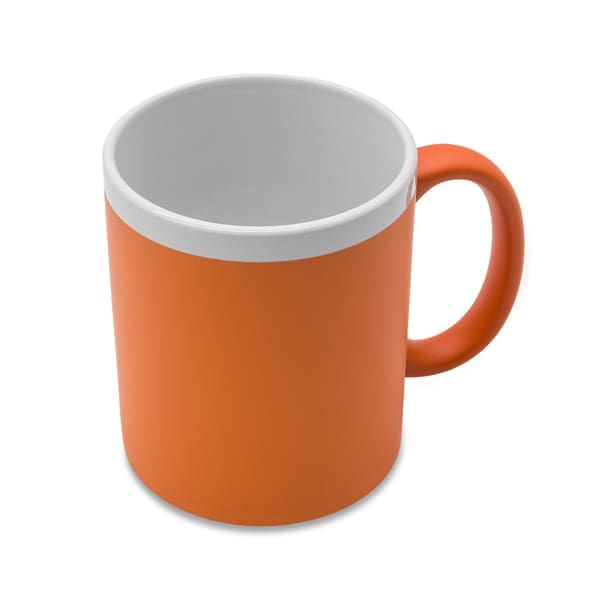 Kubek ceramiczny Velutti 350 ml, pomarańczowy