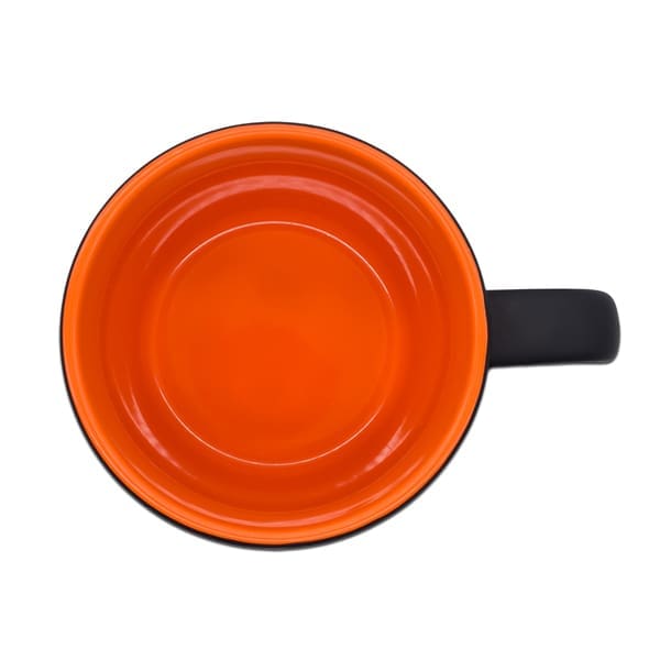 Kubek ceramiczny Esla 345 ml, pomarańczowy