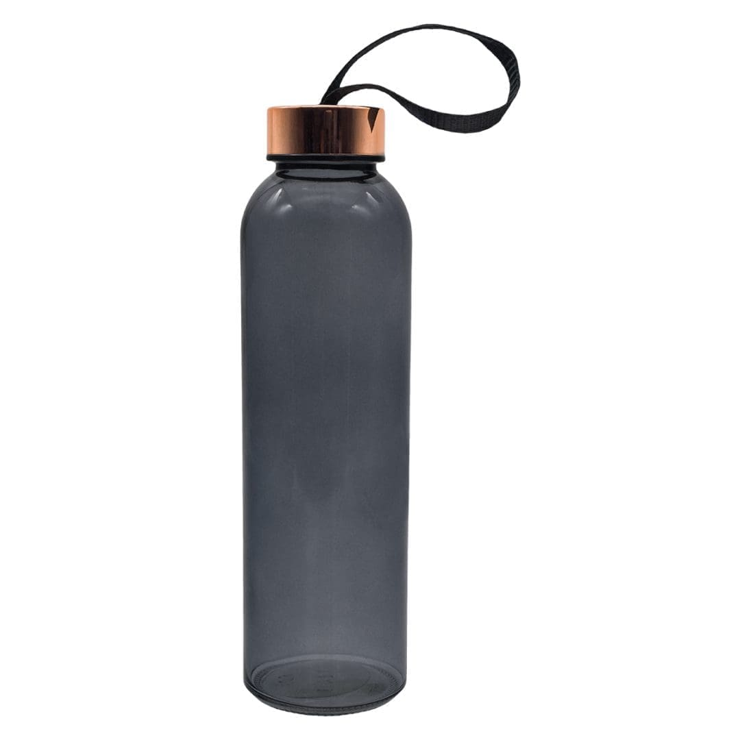 Szklana butelka Lux 500 ml, złoty